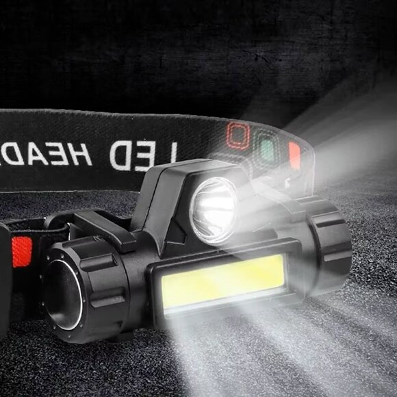 Rechargeable LED Headlamp, Waterproof Flashlight with Magnetic Lightweight, - Picture 8 of 9